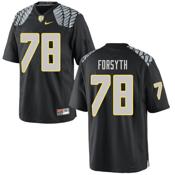 Men #78 Alex Forsyth Oregn Ducks College Football Jerseys Sale-Black - Click Image to Close